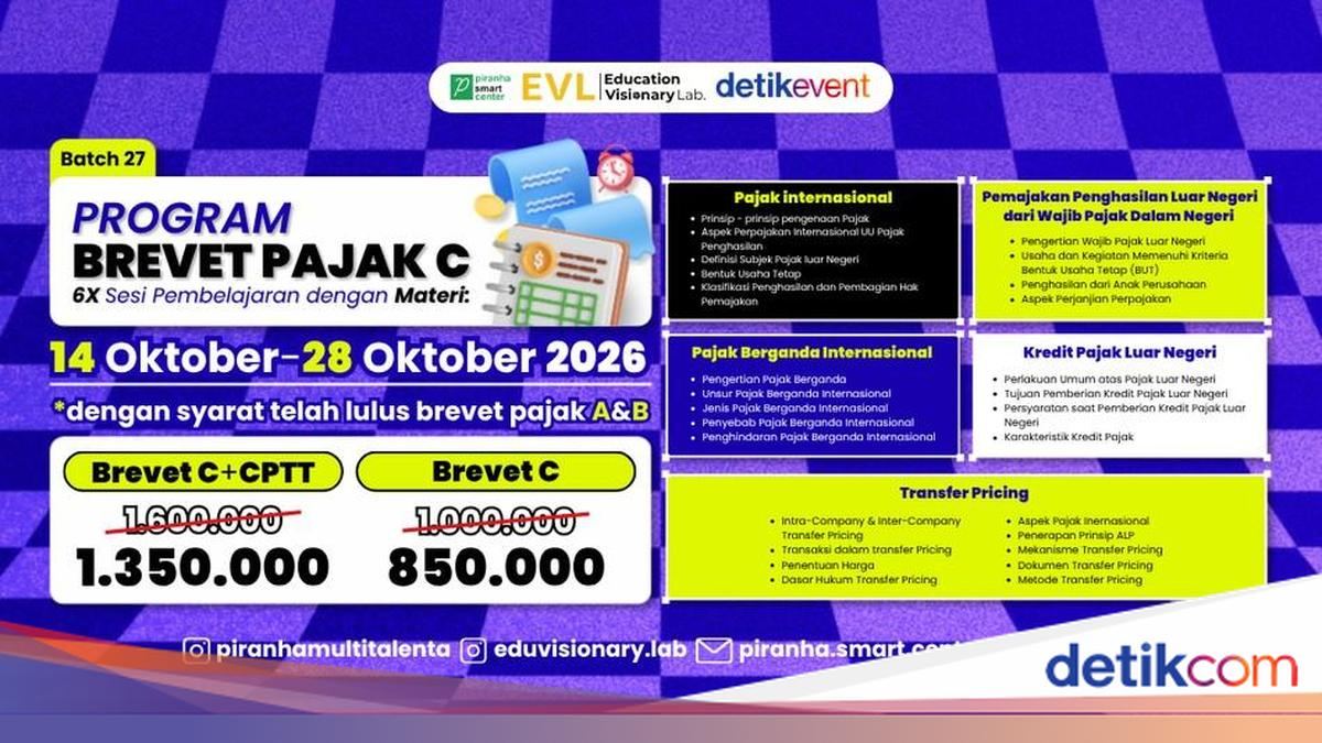 Mau Naik Level di Bidang Pajak? Yuk Perdalam Brevet Pajak C — gambar dari Detik Finance