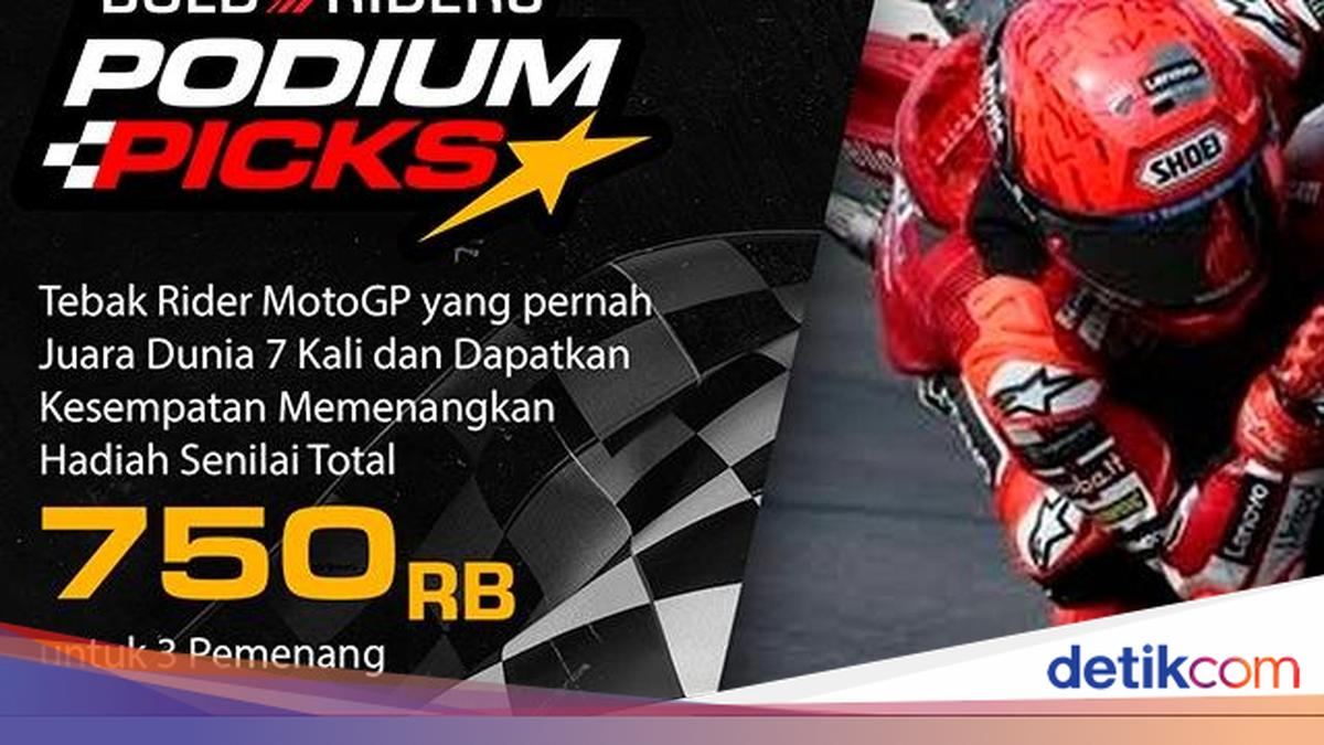Tebak Rider MotoGP Juara Dunia 7 Kali, Ada Saldo E-Wallet Rp 250 Ribu — gambar dari Detik Sport