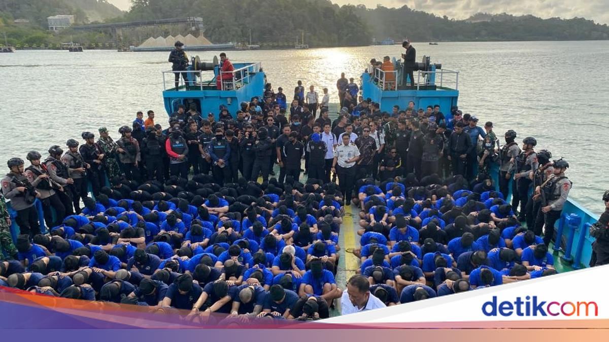 115 Napi Rutan Depok dan 198 Napi Lapas-Rutan Lainnya Dikirim ke Nusakambangan — gambar dari Detik