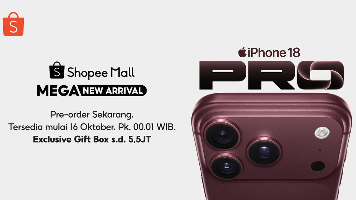 Segera Pre-Order! iPhone 18 Pro dan iPhone 18 Pro Max Hadir di Shopee dengan Promo Spesial — gambar dari Liputan6 Tekno
