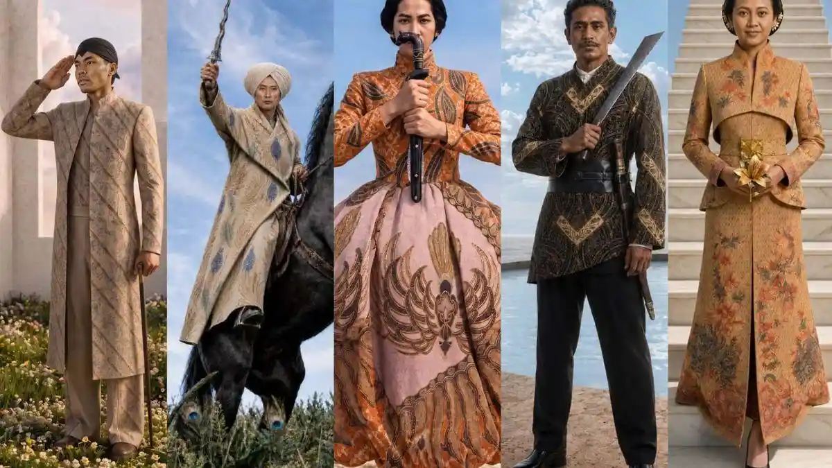 Tampilkan Batik sebagai Fashion Kontemporer, Yos Christian Addyputra Eksplorasi Motif Tokoh Sejarah — gambar dari Tribun