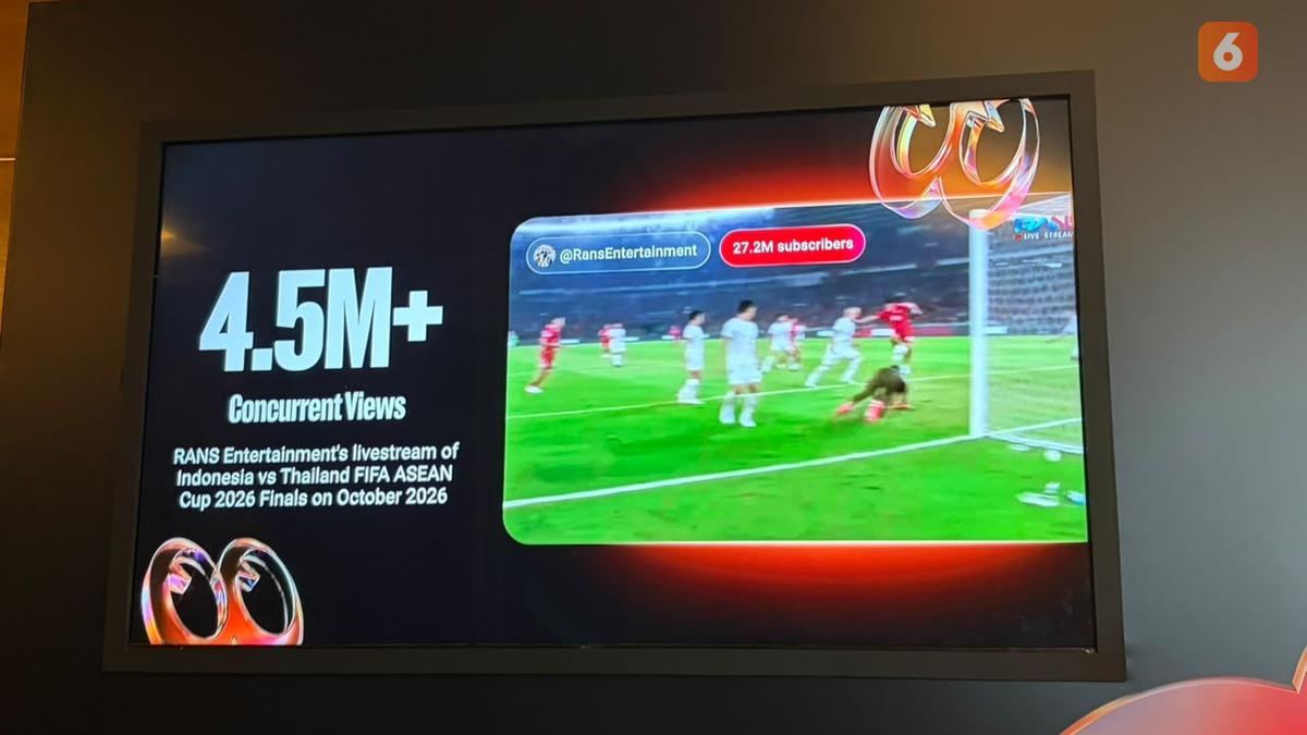 Live Streaming Final ASEAN Cup 2026 di YouTube Tembus 4,5 Juta Penonton — gambar dari Liputan6 Tekno