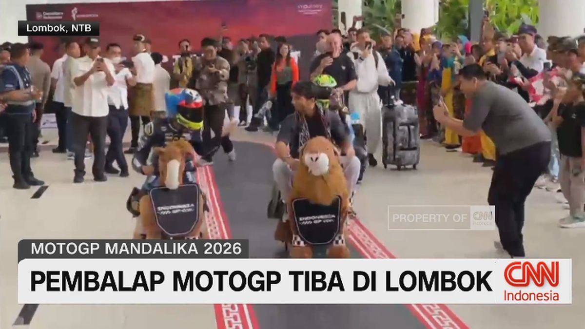 VIDEO: Pembalap MotoGP Tiba di Lombok — gambar dari CNN Indonesia