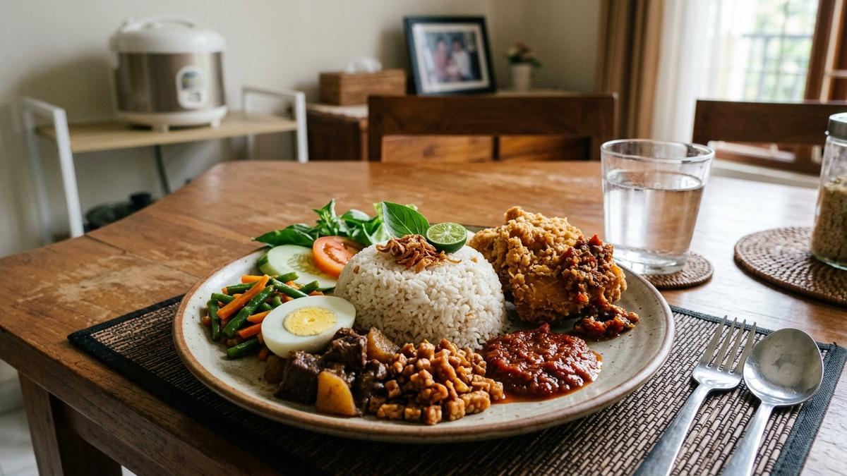 Resep Nasi Uduk Betawi Rice Cooker, Gurih Harum dan Praktis untuk Sarapan — gambar dari Liputan6 Lifestyle