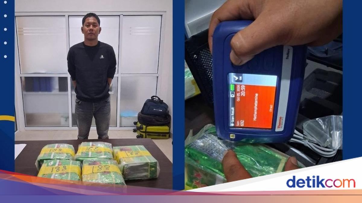 BNN Tangkap Pengedar Narkoba di Riau Modus Sembunyikan Sabu 5 Kg di Koper — gambar dari Detik